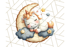 Cute Dessert Unicorn PNG Clipart with Cupcakes &amp; Candies Product Image 3