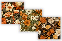 floral seamless patterns, retro patterns, 70s Earthy Florals Product Image 3