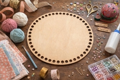 Plain round basket base 8 inch 20 cm digital file CDR SVG Product Image 3