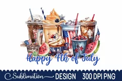 4th Of July Coffee Coffee Sublimation - 4th Of July PNG Product Image 1