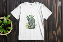 Watercolor Tropical Rock and Plant Clipart Sublimation PNG Product Image 3