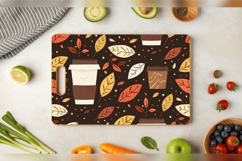 Fall Coffee Cutting Boards sublimation Design Product Image 3
