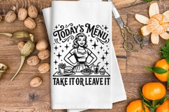Today's Menu Take It Or Leave It Svg, Funny Kitchen Svg. Product Image 4
