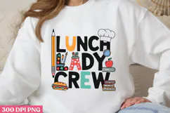 LUNCH LADY CREW PNG, Lunch Lady Sublimation PNG Product Image 1