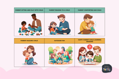 Special Bonds: Parent-Child Moments Clipart Bundle Product Image 3