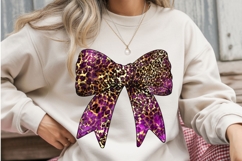 Leopard Glitter Bow Clipart Bundle | 8 Bow PNGs | Sparkle Product Image 3