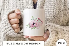 Watercolor flowers bouquet PNG Product Image 3