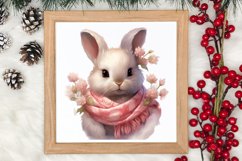 Cute Pink Christmas Animals Clipart Sublimation Product Image 3