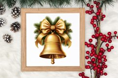 Gold Christmas Watercolor Clipart Sublimation, Christmas PNG Product Image 3