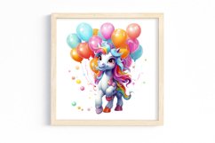 Birthday Unicorn Sublimation Clipart Product Image 3