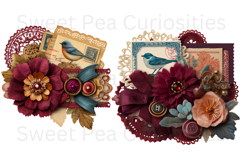 Tags, Flowers, Label, Ephemera, PNG, Junk Journal, clipart Product Image 3