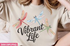 Vibrant life PNG, Positive Dragonfly Sublimation PNG Product Image 3