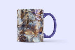 Metallic Glossy Floral Digital Paper Product Image 3