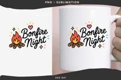 Bonfire Night PNG | Campfire Autumn Sublimation Design Product Image 3
