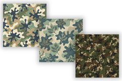 Camo Seamless Pattern PNG Bundle, Military Camouflage Product Image 4