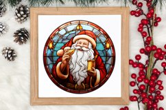 Stained Glass Painting Of Santa Clipart Sublimation Product Image 3