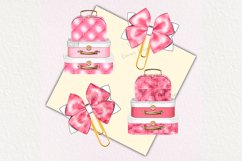 Pink Planner Clipart, Pink Stationery Clipart Product Image 3