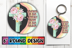 Radiant Ornaments Circle Sublimation PNG, Cross Product Image 1