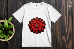 Gothic Red Dahlia Flower Clipart Sublimation PNG Product Image 3