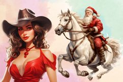 Watercolor Western Christmas Clipart Bundle Product Image 4