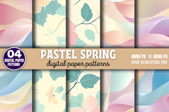 Pastel Spring Pattern Digital Paper Background PNG Product Image 1