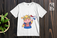 Patriotic Cow Clipart Sublimation PNG Product Image 3