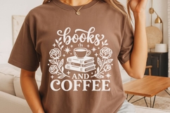 Books And Coffee Svg, Book Lover Svg, Coffee Lover Svg. Product Image 4