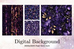 purple glitter Background Wallpaper Sparkles Digital Paper_3 Product Image 1