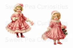 Christmas, Girls, Elements, Clipart, Ephemera, PNG Product Image 3