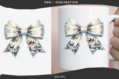 Christmas winter bow png design for T-shirts Product Image 3