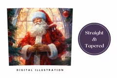 Santa Claus Tumbler Wrap, Santa Claus Sublimation Design Product Image 3