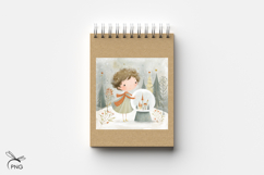 Christmas crystal snow globe digital paper, background clipa Product Image 3