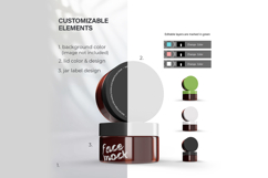 Amber Glass Jars - PSD Mockup Product Image 4