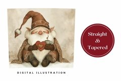 Christmas Gnome Tumbler, Watercolor Winter Tumbler Product Image 3