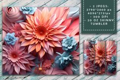 3d Flower Sublimation Tumbler | 3d Tumbler Wrap Product Image 5