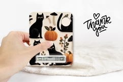 Cartoon Halloween Cat Gift Card, Printable Halloween Pumpkin Product Image 3