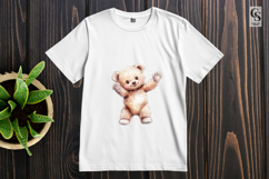 Cute Teddy Bear Watercolor Illustration Clipart PNG Product Image 3