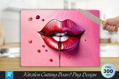 3D Lips Cutting Board Sublimation Design Product Image 1