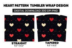 Heart Pattern Tumbler Warp Design Product Image 3