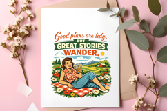 Vintage Wander Quote Picnic Illustrations Product Image 1