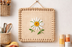 Square basket base for embroidery digital file 10 inch cross Product Image 3