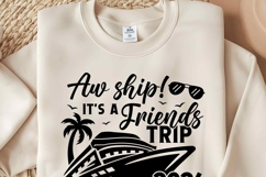 2026 Aw ship it's a friends trip Cruise SVG PNG | Besties Product Image 3