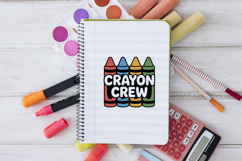Crayon Crew School Kids SVG PNG Product Image 3