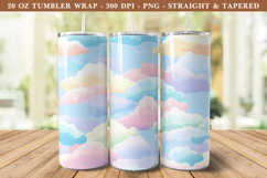 Pastel Cloud Tumbler | 20 oz tumbler wrap Product Image 1