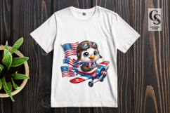 Patriotic Pilot Chick Clipart PNG Product Image 3