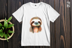 Cute Sloth Clipart Sublimation PNG Product Image 3
