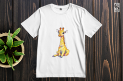 Baby Giraffe Watercolor Clipart Sublimation PNG Product Image 3
