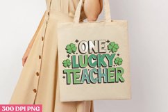 One lucky teacher PNG, St Patricks Day Teacher Sublima Product Image 3
