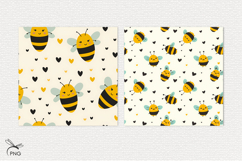 Bees digital paper, background clipart Product Image 3