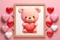 Valentines Day Bear Clipart, Christmas Clipart Product Image 3